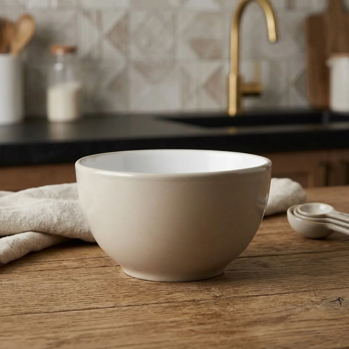 JUST HOME COLLECTION - Bowl 710ml Taupe Retro