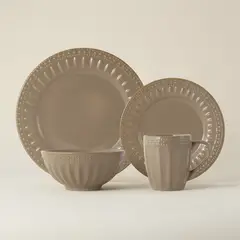 JUST HOME COLLECTION - Juego de Loza 16 Piezas Cerámica Multicolor