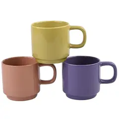 JUST HOME COLLECTION - Taza 310 ml Porcelana Terra Soft Colores Surtidos