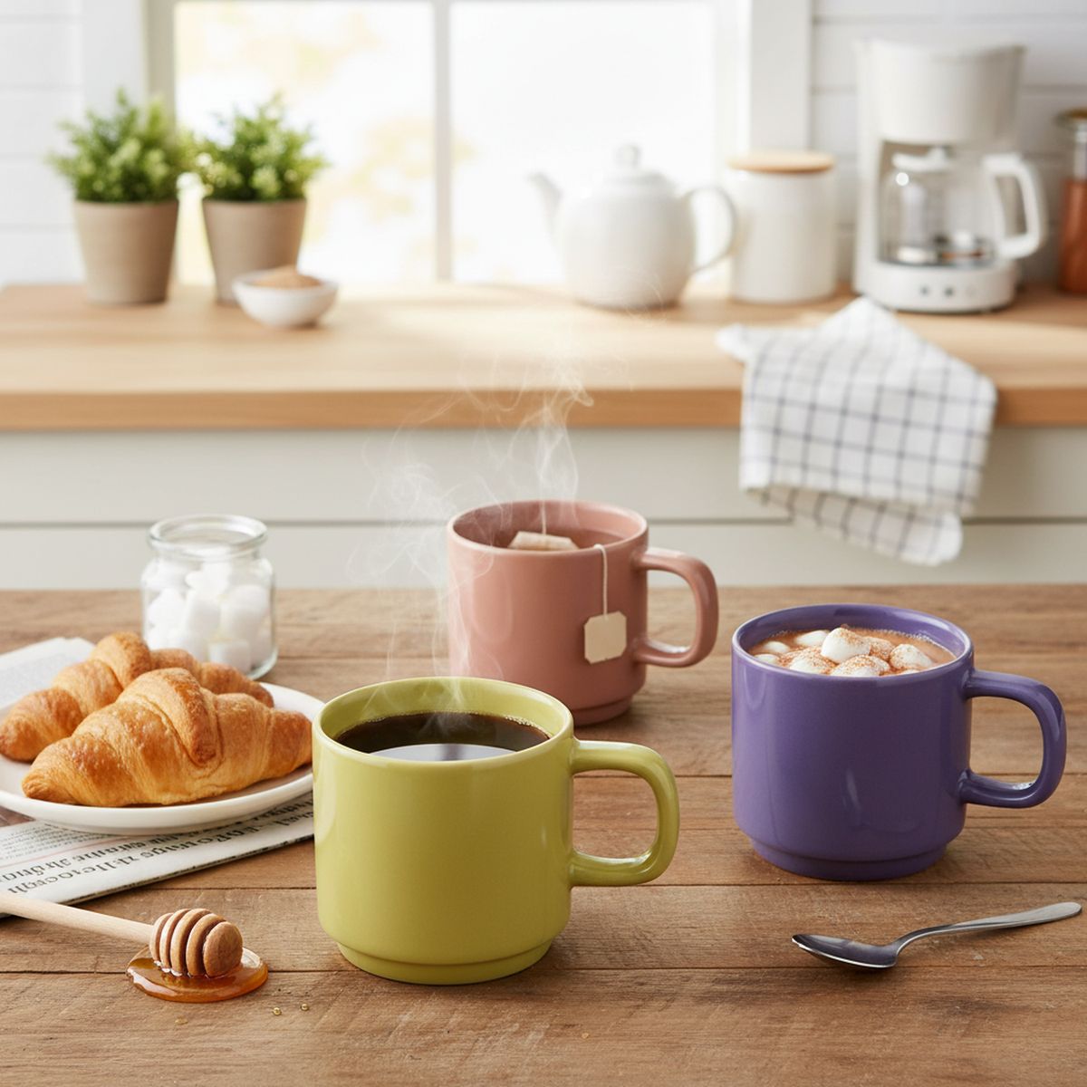 JUST HOME COLLECTION - Taza 310 ml Porcelana Terra Soft Colores Surtidos