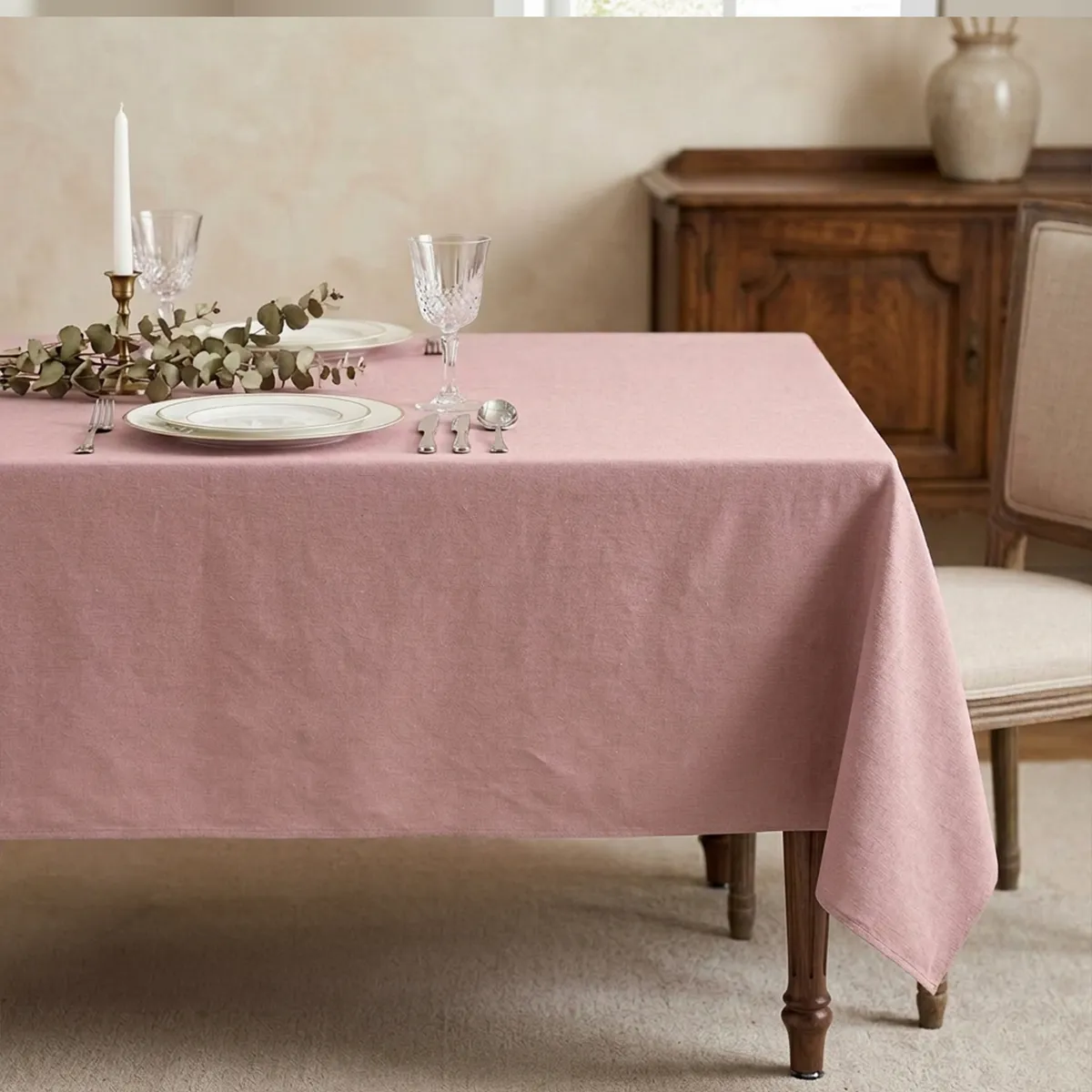 JUST HOME COLLECTION - Mantel Rectangular 150x210 cm Terra Rosado