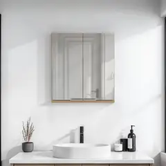 RTA DESIGN - Botiquin de baño Gabinete Clarence 55 x 50 cm con repisas