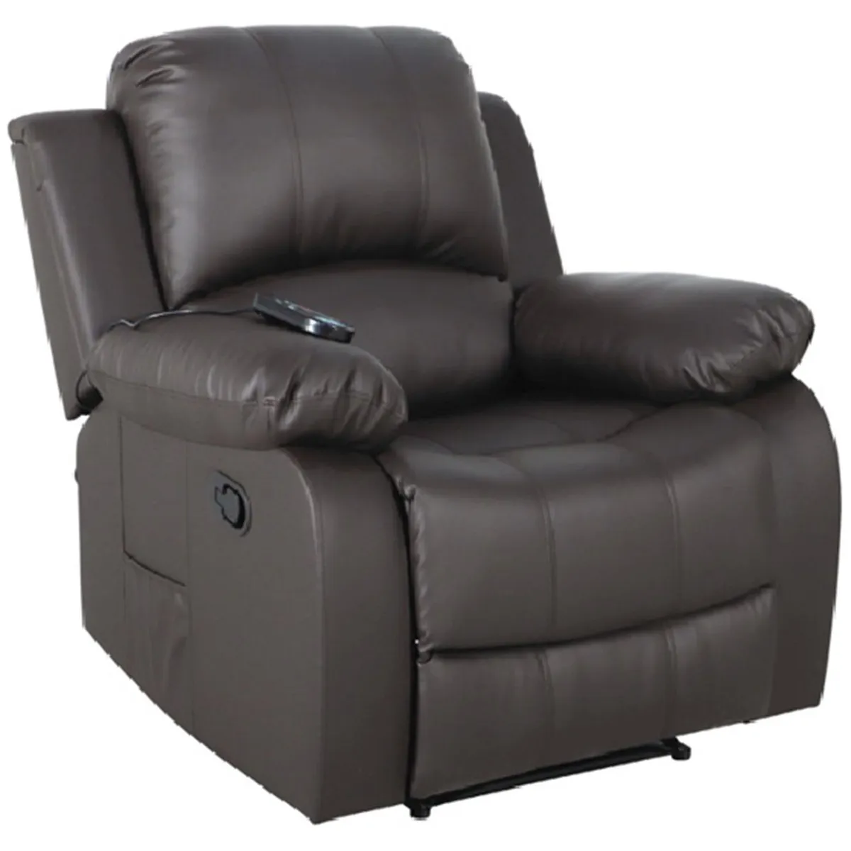 Sofá Reclinable con Masaje y Calentador 1 cuerpo Atlanta 93x101x95 cm Café, marca JUST HOME COLLECTION - Foto 2