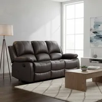 Sofá Reclinable Atlanta 3 cuerpos Café