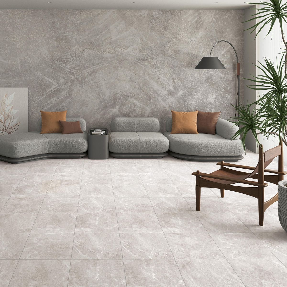 Cerámica 45x45 cm Velum Gris 2 m2, marca HOLZTEK - Foto 2