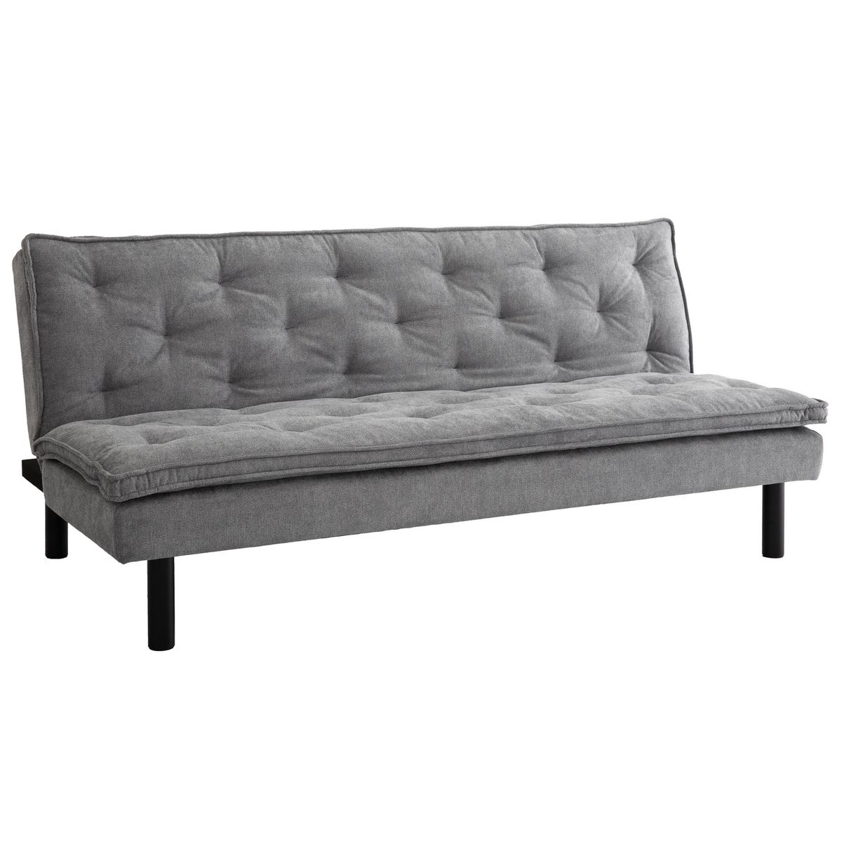 Futón Tapizado Gris 183x91x80 cm, marca JUST HOME COLLECTION - Foto 2
