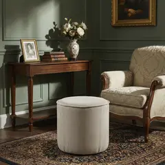 JUST HOME COLLECTION - Pouf Redondo 40x40x40 cm Beige