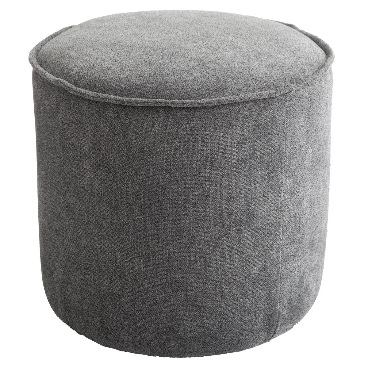 JUST HOME COLLECTION - Pouf redondo 40x40x40 cm gris