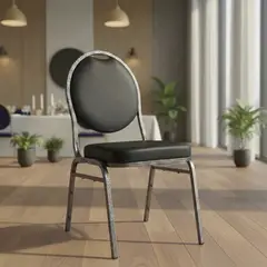 JUST HOME COLLECTION - Silla Salón Evento PU Negro 90.5x47x57 cm