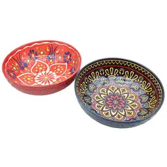 JUST HOME COLLECTION - Bowl 24 cm Cerámica Mandala Rojo