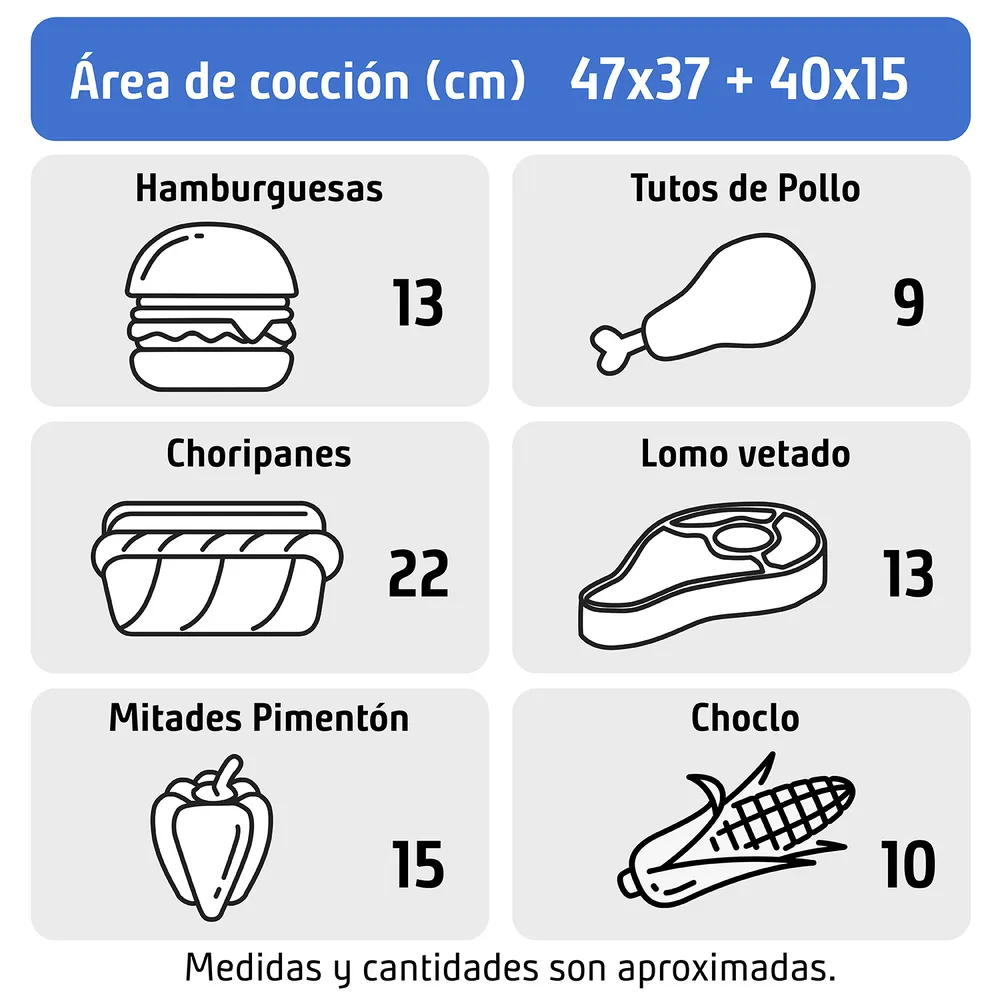 Mr Beef Q22GL2S1M10 Parrilla a Gas 2 Quemadores, foto 3
