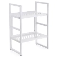 JUST HOME COLLECTION - Estante Metal 2 Nivel(es) 30x65x45 cm Blanco