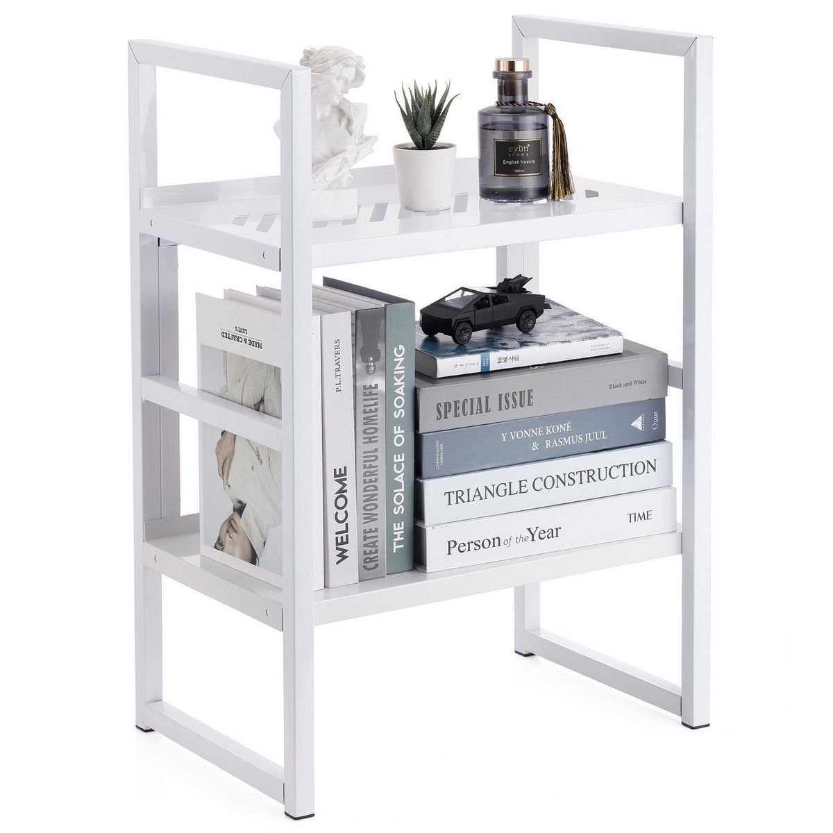 JUST HOME COLLECTION - Estante Metal 2 Nivel(es) 30x65x45 cm Blanco