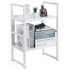 JUST HOME COLLECTION - Estante Metal 2 Nivel(es) 30x65x45 cm Blanco