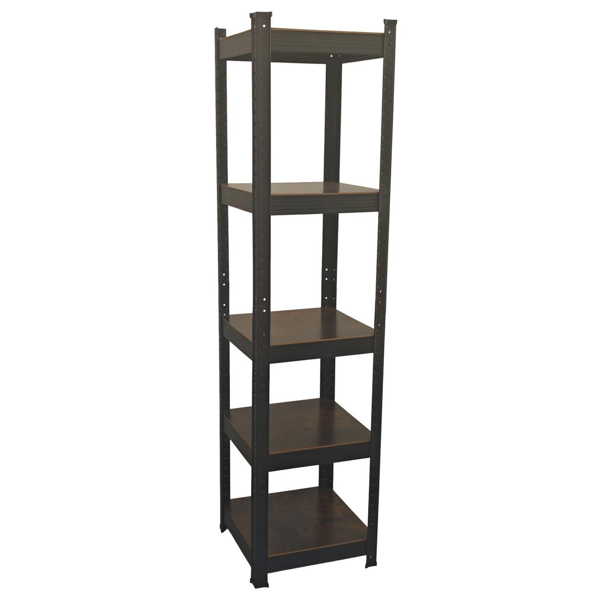 FIXSER - Estante Metal 5 Nivel(es) 37x150x37 cm Negro