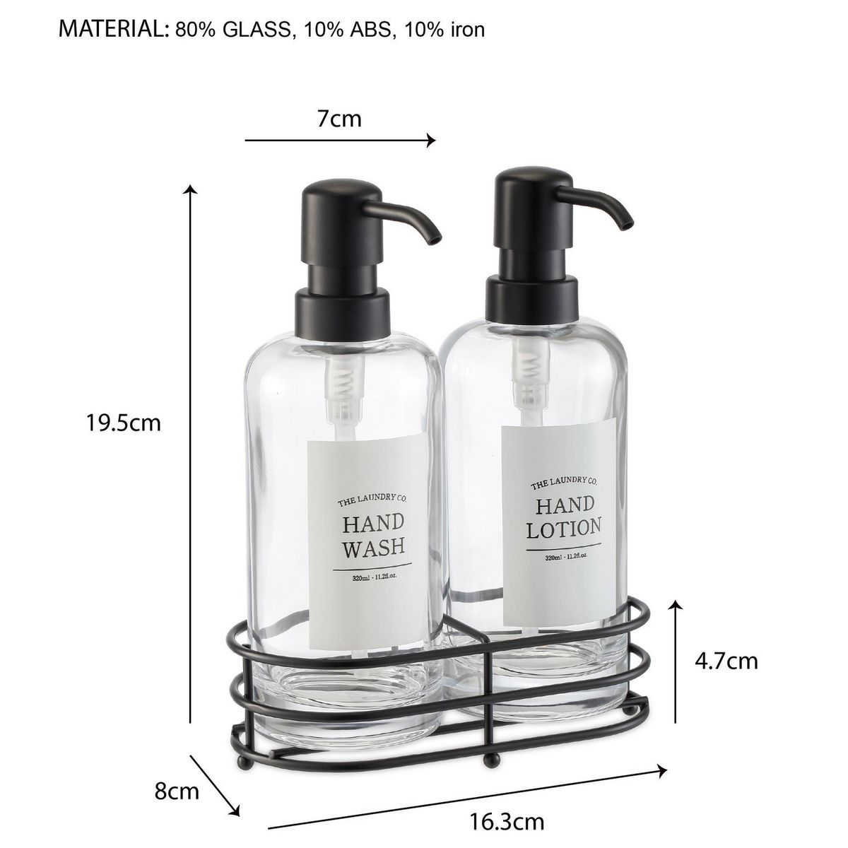 JUST HOME COLLECTION - Set 2 Dispensadores Vidrio