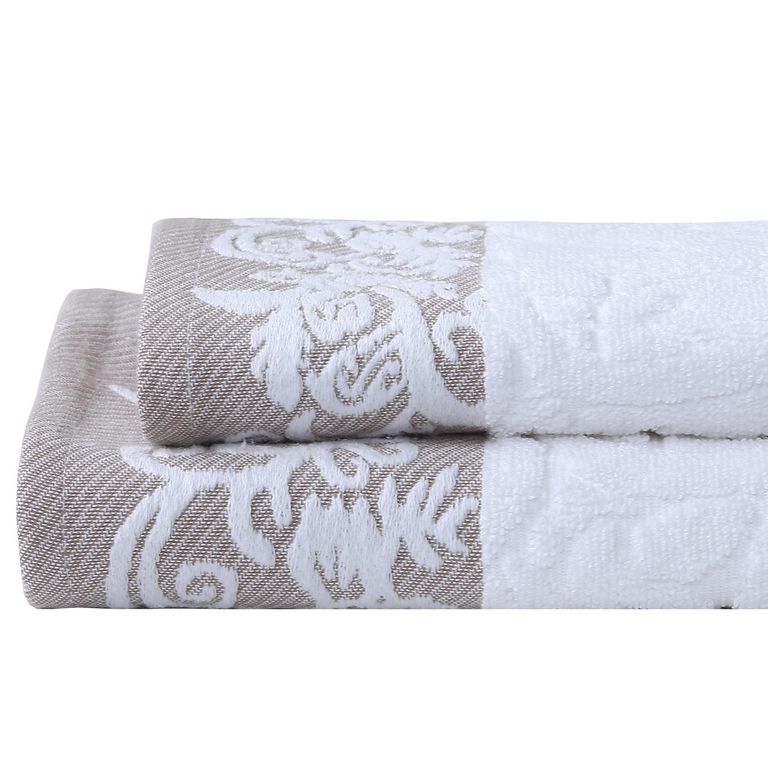 Set 2 Toallas Cara Mano Beige