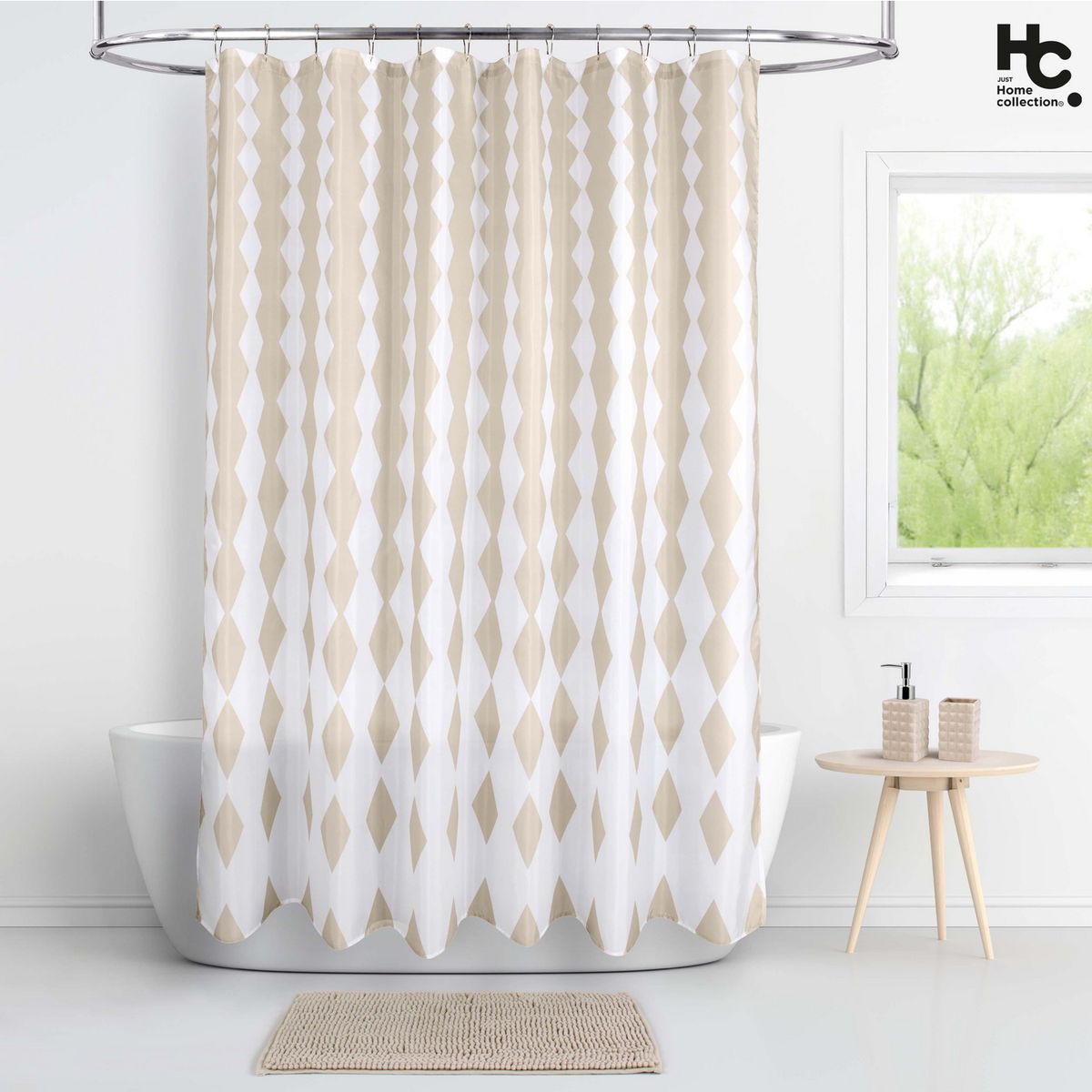 JUST HOME COLLECTION - Set de Baño 5 Piezas Tonos Beige