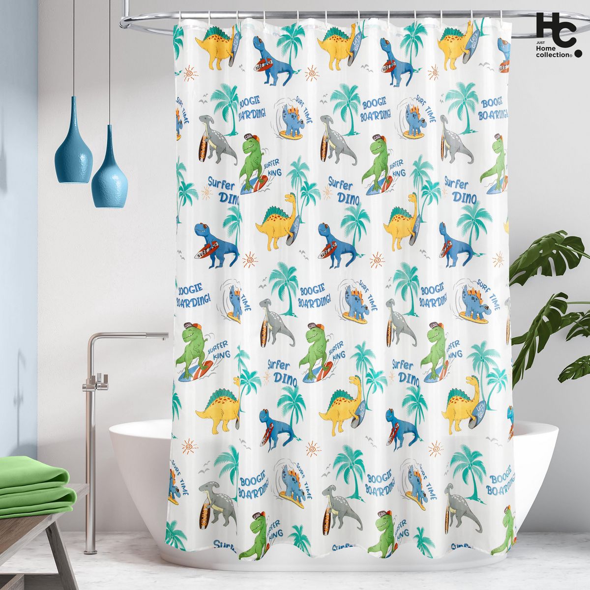 JUST HOME COLLECTION - Cortina De baño 178x180 cm Multicolor