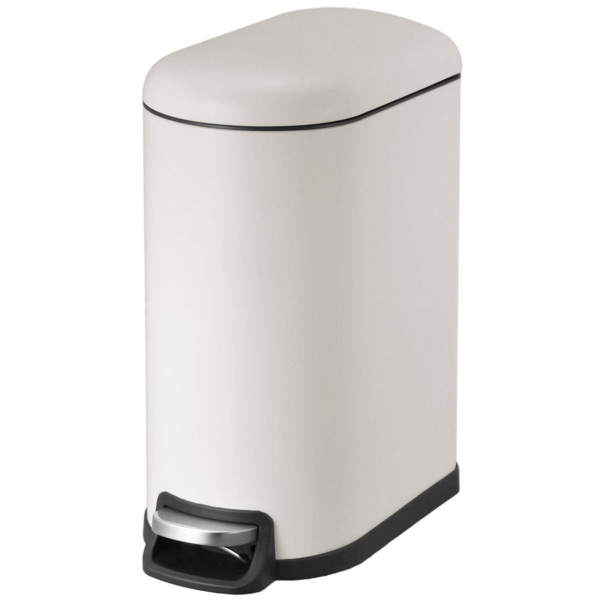 JUST HOME COLLECTION - Papelero 10 Litros Metal Blanco Mate