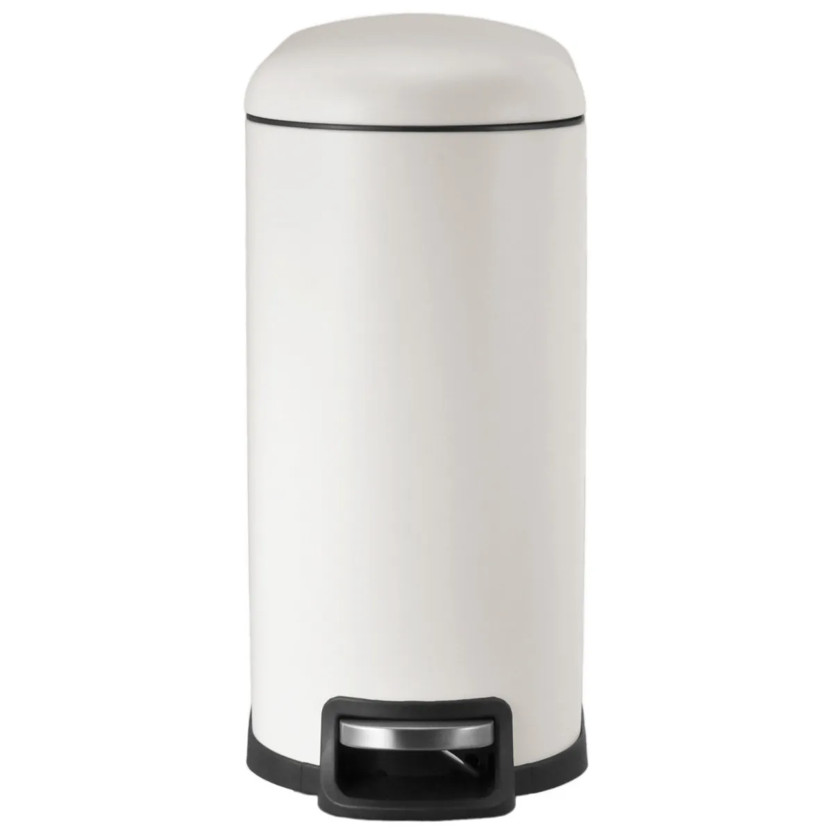 JUST HOME COLLECTION - Papelero 10 Litros Metal Blanco Mate