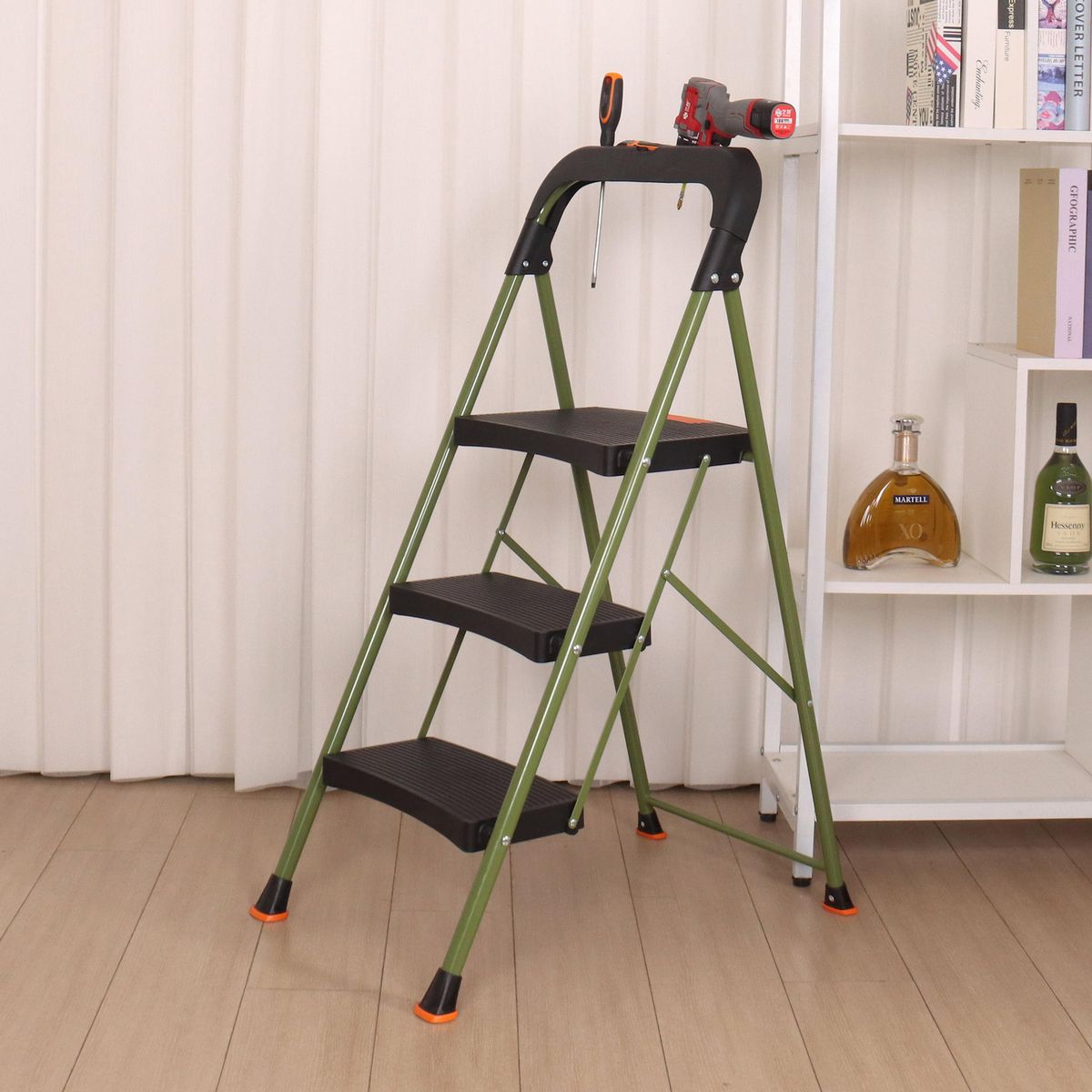 BAUKER - Escala Gorila De tijera Acero 105.2 cm 3 Peldaños