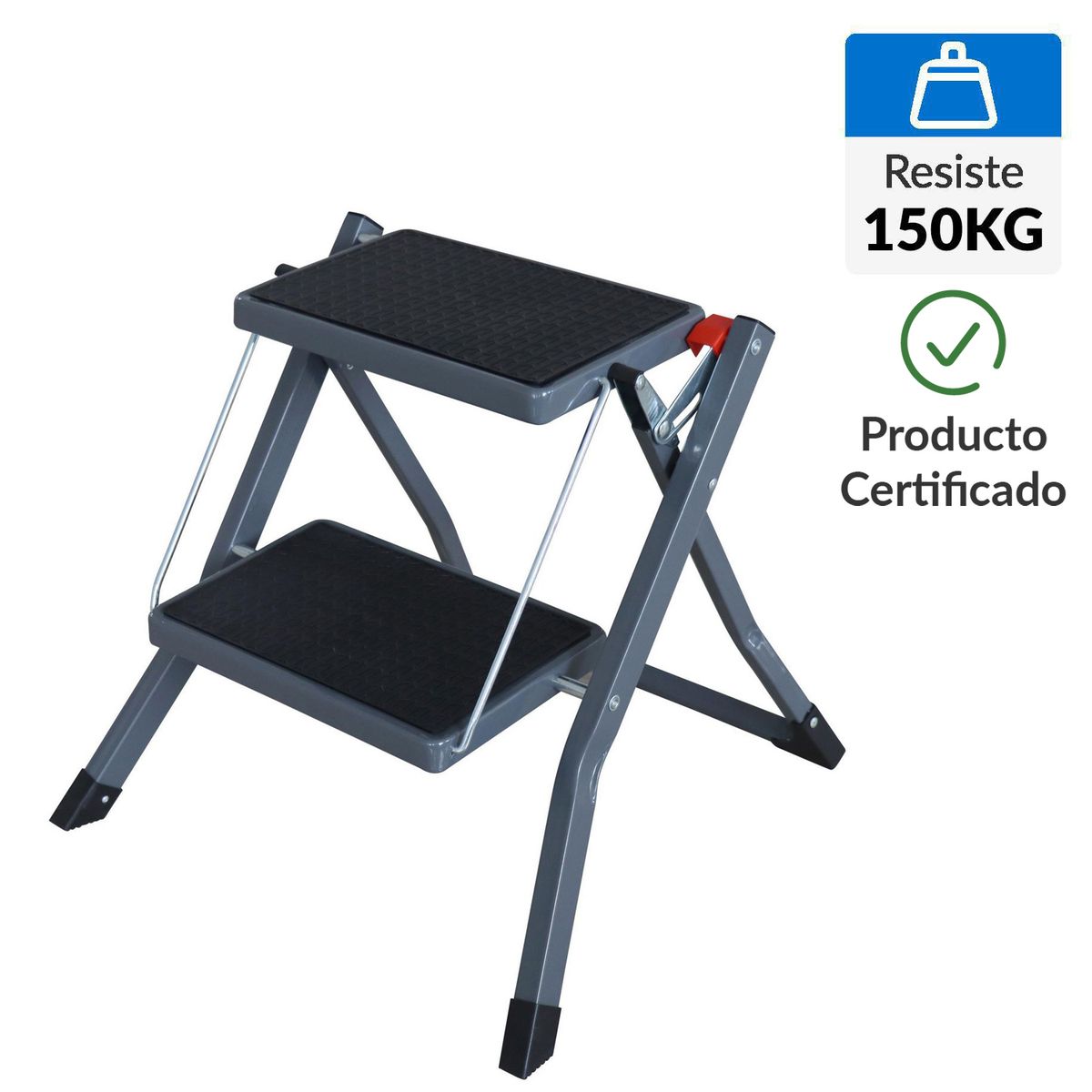 Escala Silla Plataforma Acero 44 cm 2 Peldaños, marca BAUKER - Foto Principal