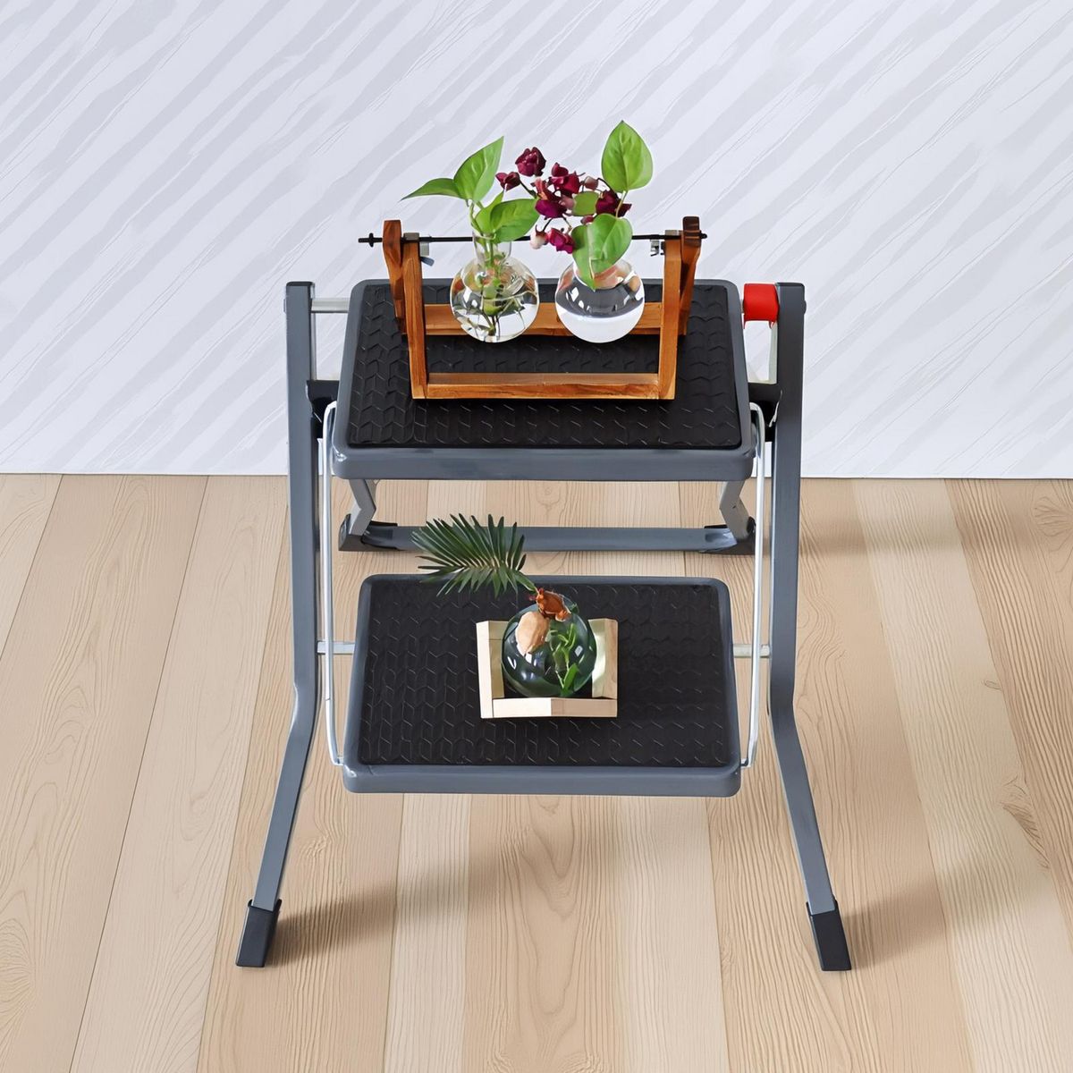 Escala Silla Plataforma Acero 44 cm 2 Peldaños, marca BAUKER - Foto 2