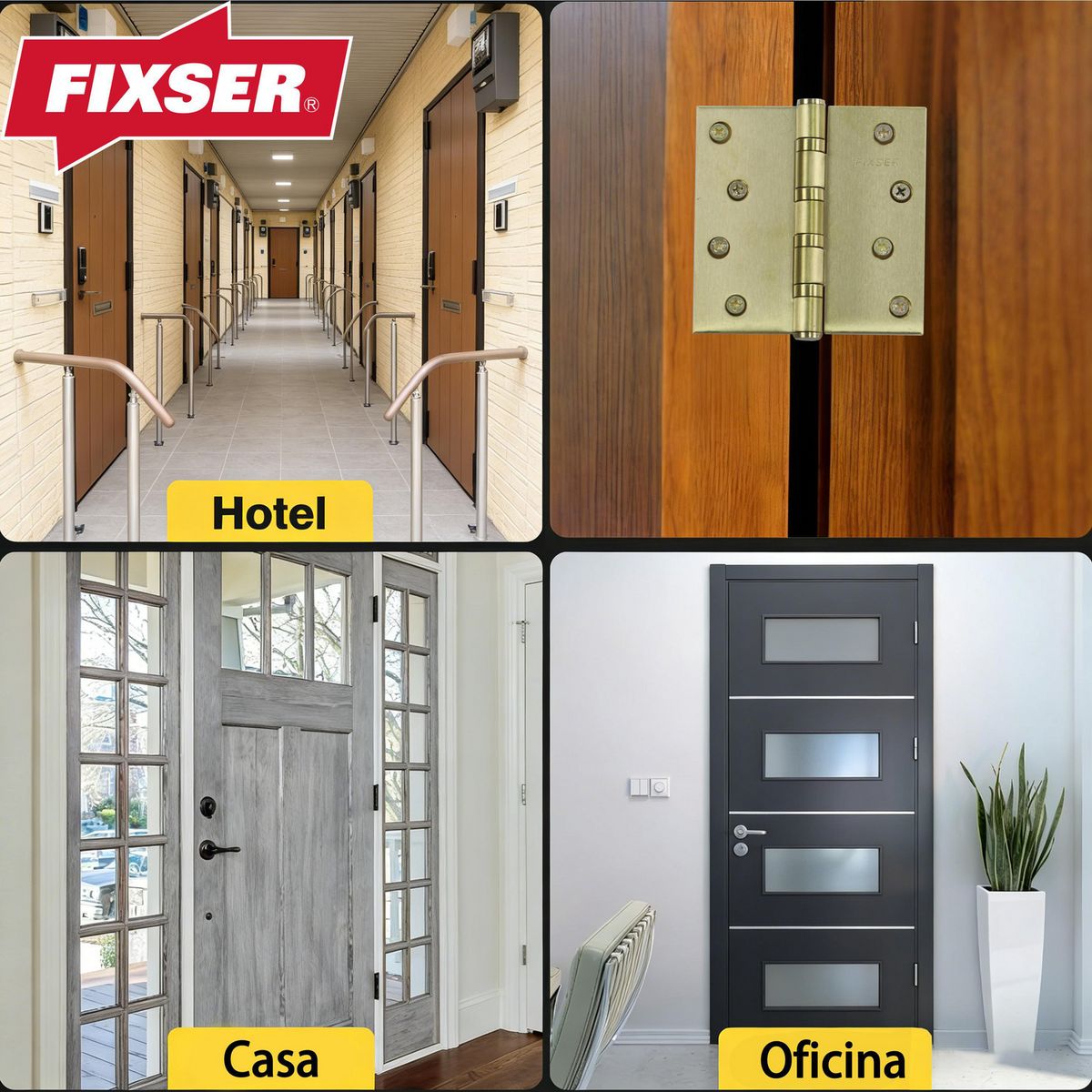 FIXSER - Bisagra Heavy Duty 4" Bronce Inoxidable