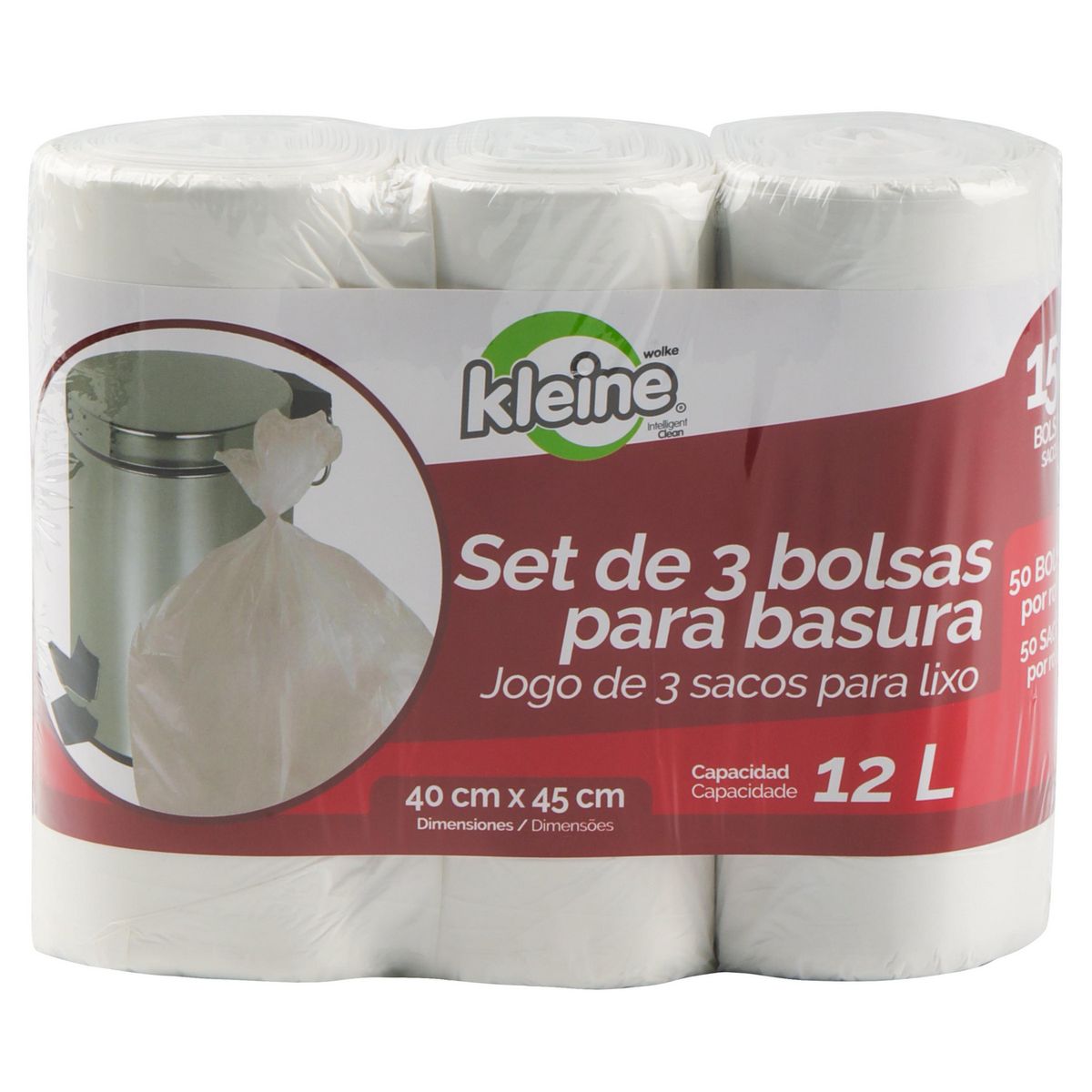KLEINE WOLKE - Bolsas de basura 40 x 45 cm 12 Litros 3 unidad(es)