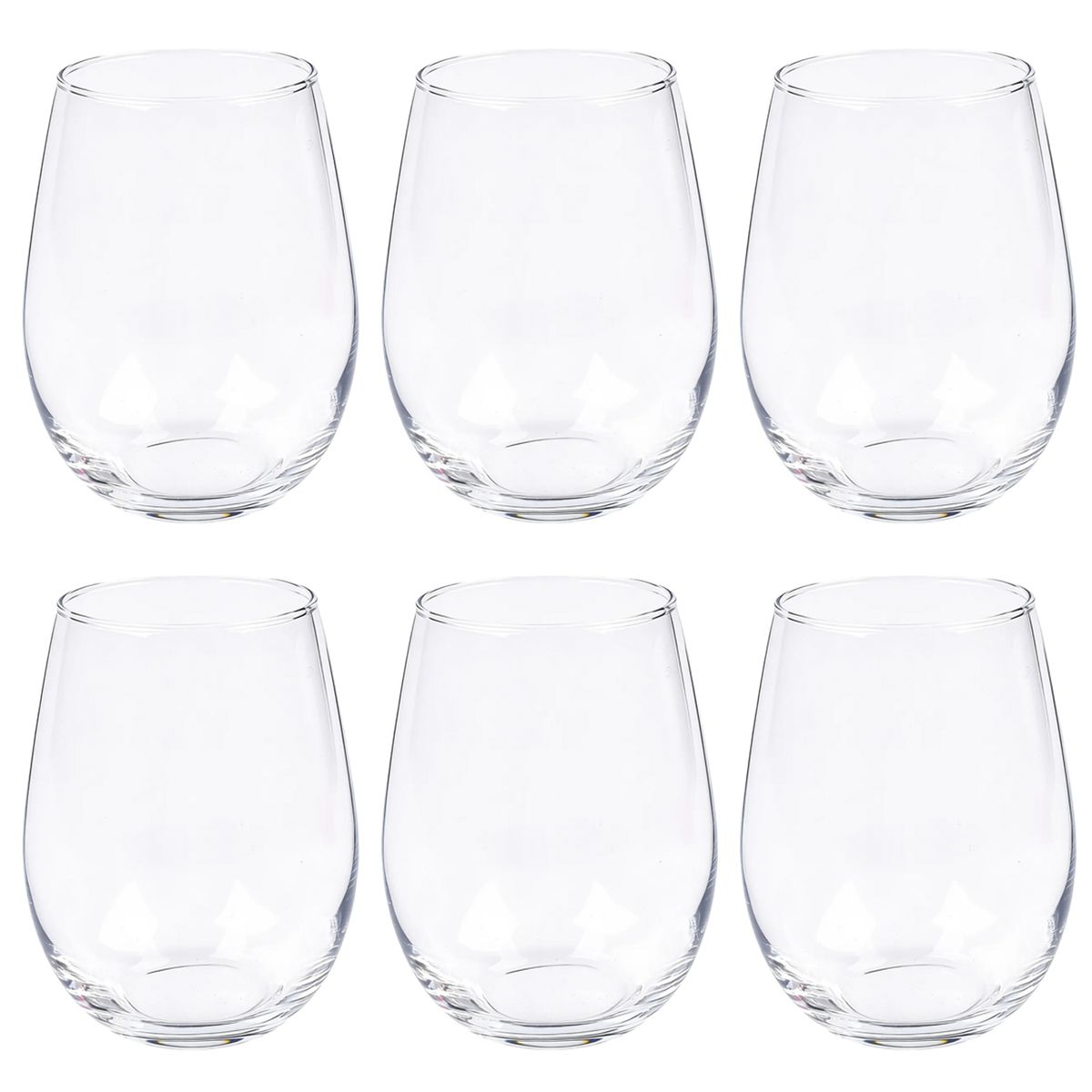 JUST HOME COLLECTION - Set 6 Vasos Altos de Vidrio 470 ml Transparente