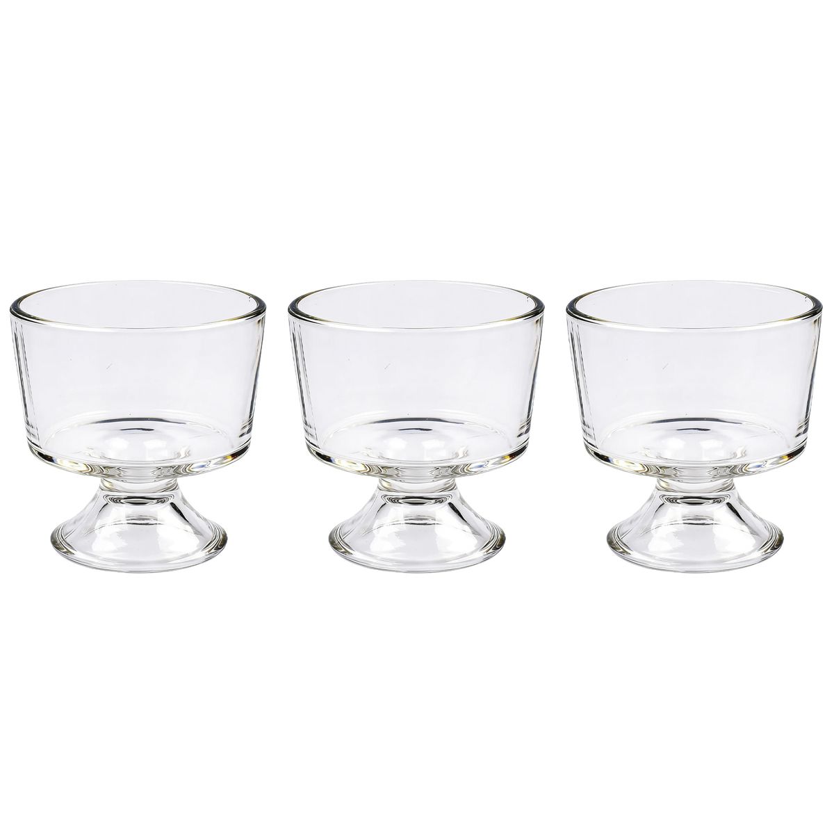 JUST HOME COLLECTION - Set 3 Copas de De postre 300 ml Vidrio Transparente