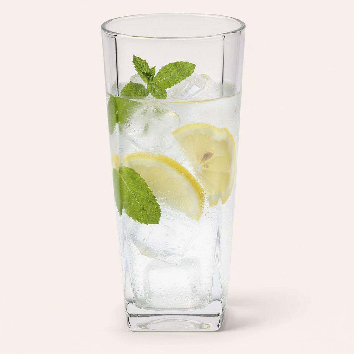 JUST HOME COLLECTION - Set 6 Vasos Altos de Vidrio 240 ml Transparente