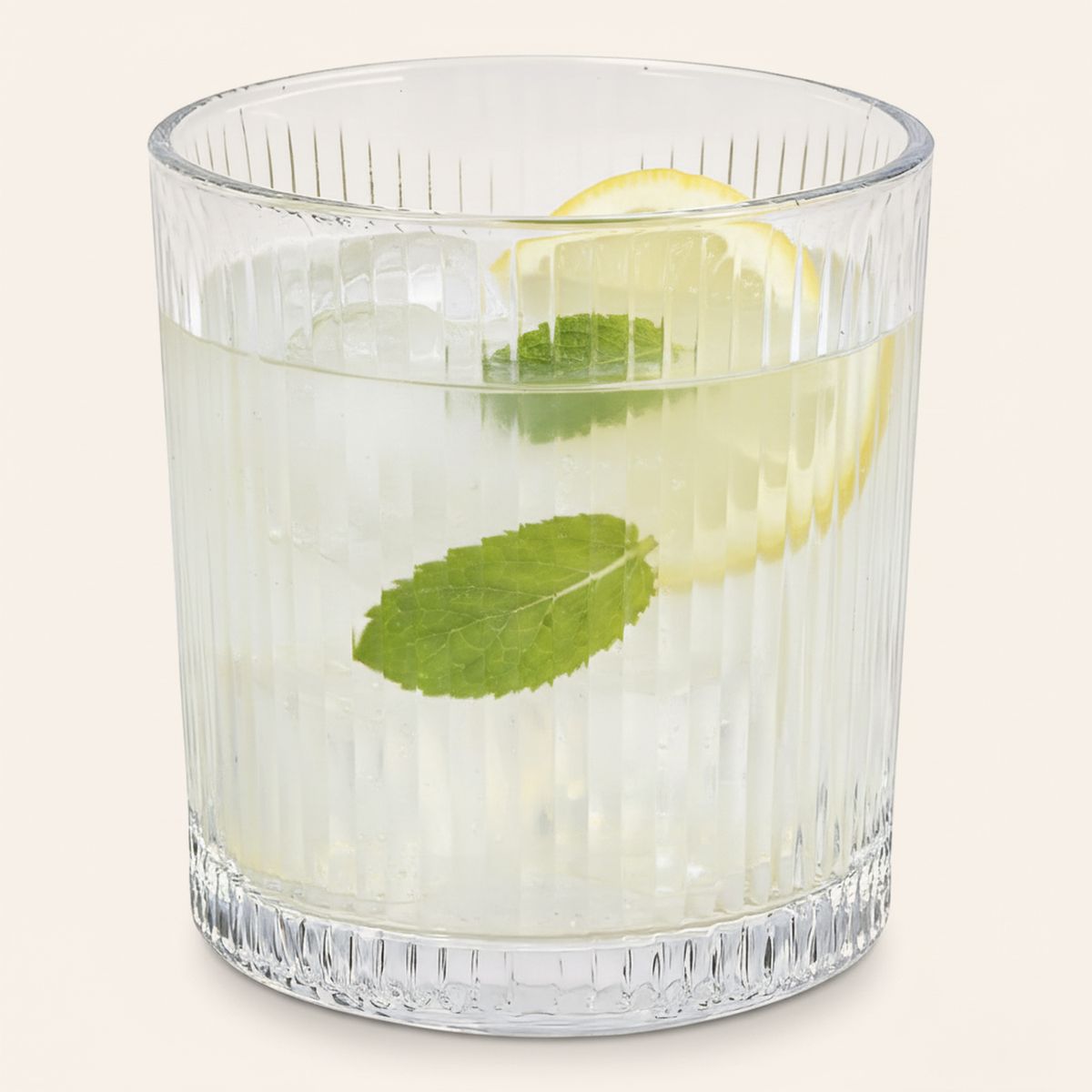 JUST HOME COLLECTION - Set 6 Vasos Bajos de Vidrio 310 ml Transparente