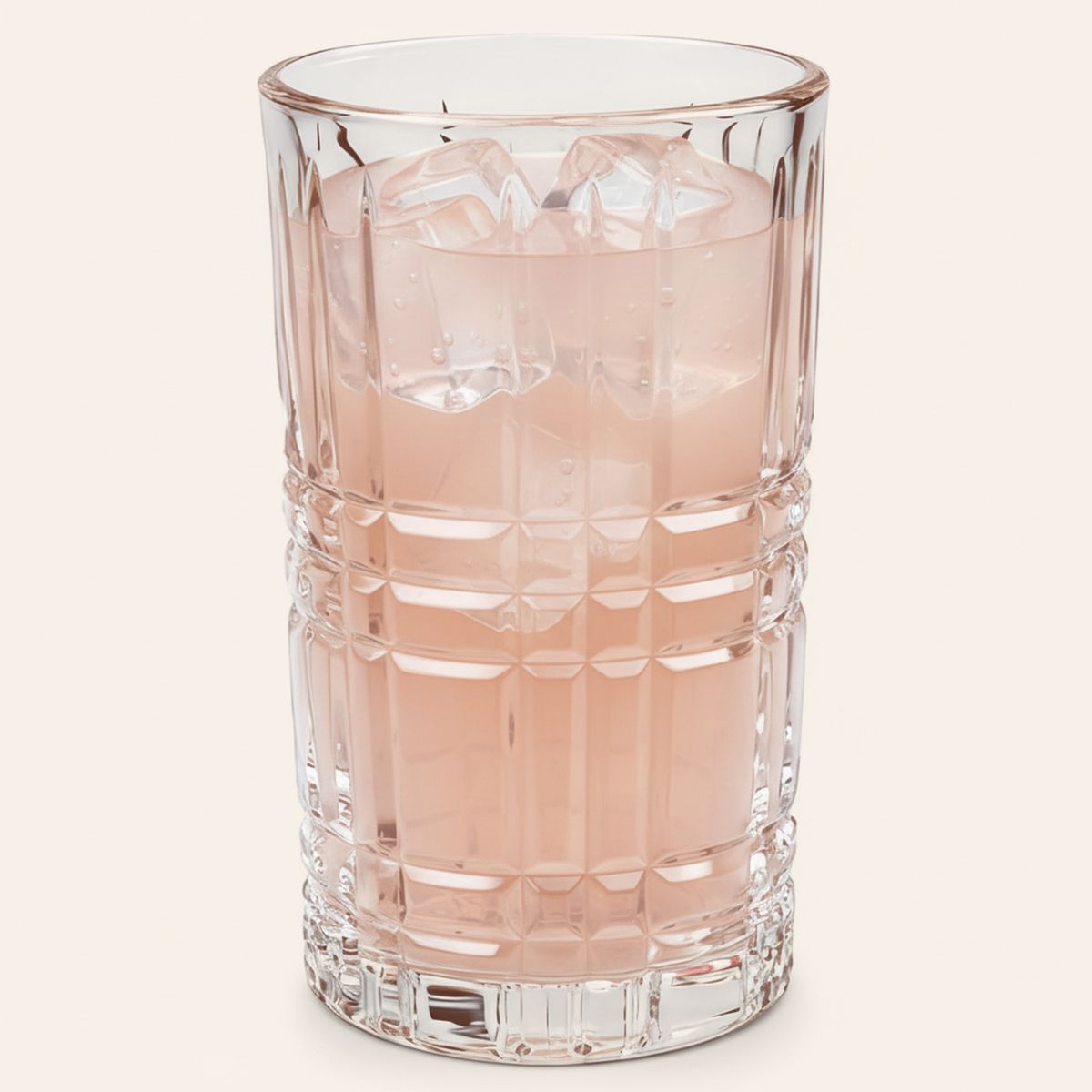 JUST HOME COLLECTION - Set 6 Vasos Altos de Vidrio 340 ml Transparente