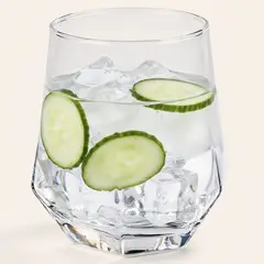 JUST HOME COLLECTION - Set 6 Vasos Bajos de Vidrio 310 ml Transparente