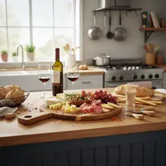 JUST HOME COLLECTION - Tabla de Cocina o Aperitivo Circular Soft Boho