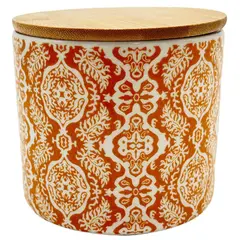 JUST HOME COLLECTION - Contenedor Cerámica con Tapa 900ml Soft Boho