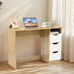 JUST HOME COLLECTION - Escritorio Aurora Blanco/Café 110x75x50 cm