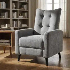 JUST HOME COLLECTION - Sillón reclinable 1 cuerpo Luxe 78x87x106 cm Gris