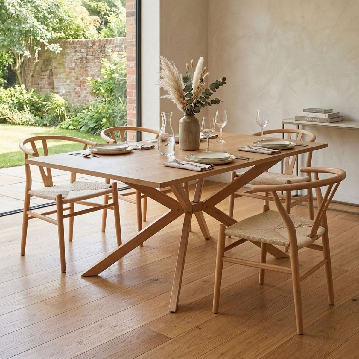 Juego de comedor Roberta 4 Sillas Mesa Rectangular 150x90x75cm Café, marca JUST HOME COLLECTION - Foto Principal