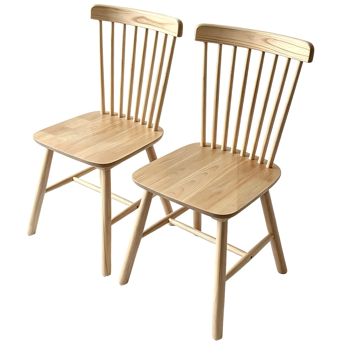 JUST HOME COLLECTION - Set 2 Sillas Windsor Madera Café 88,5x46x48 cm