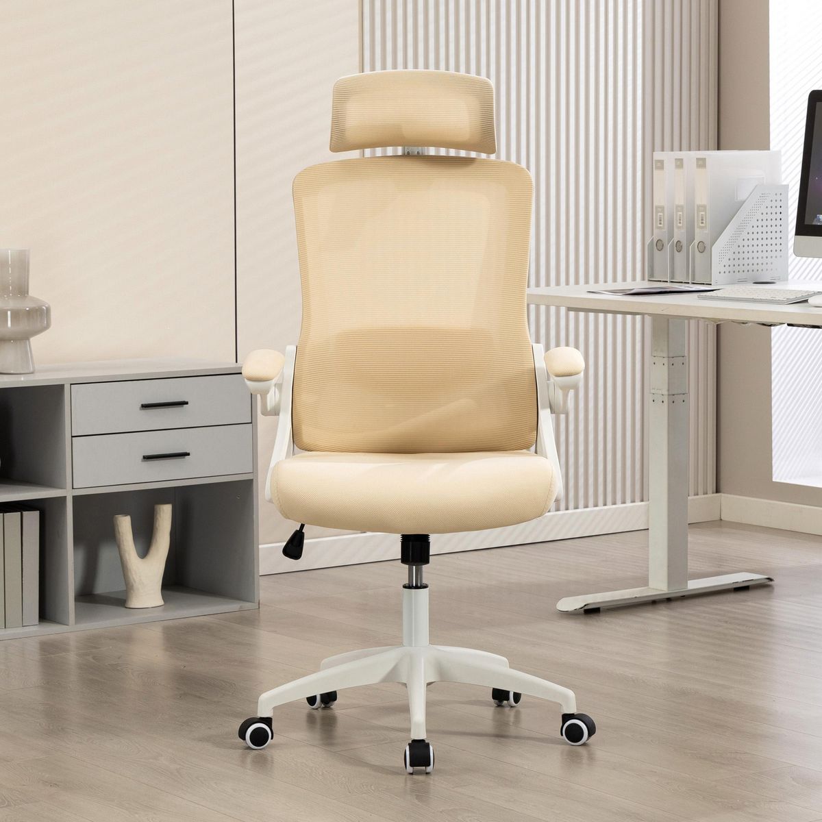 Silla Escritorio PC Ergonómica Pixel Beige, marca JUST HOME COLLECTION - Foto Principal