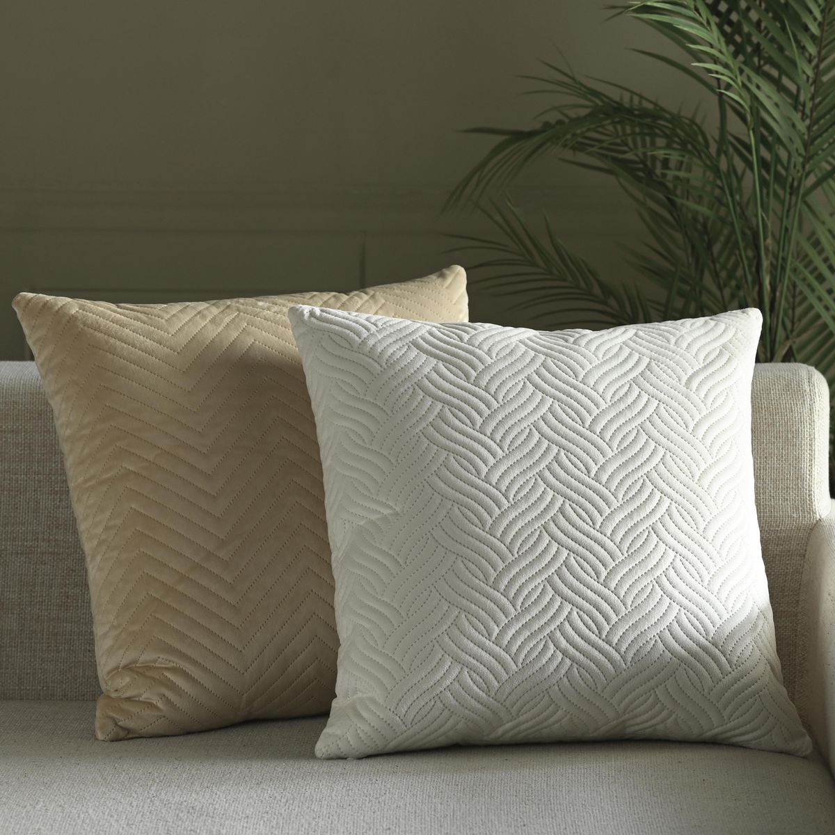 JUST HOME COLLECTION - Cojín gris rayas 43x43 cm