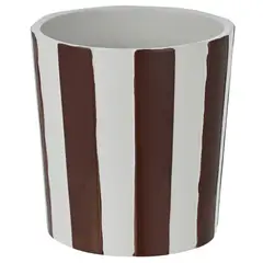 JUST HOME COLLECTION - Macetero Rayas Marrón 20 cm