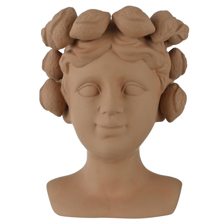 Macetero cerámica cabeza terra 26 cm