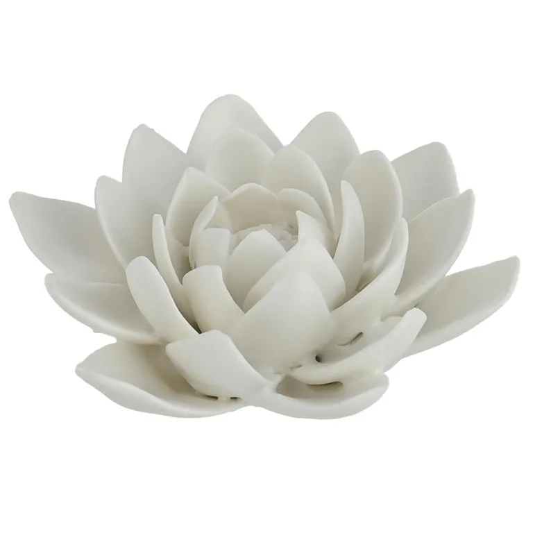 Portavela cerámica flor 6,5 cm
