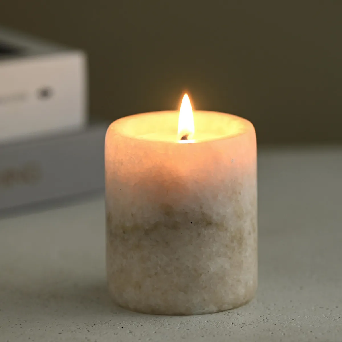 JUST HOME COLLECTION - Portavelas marmol 8 cm