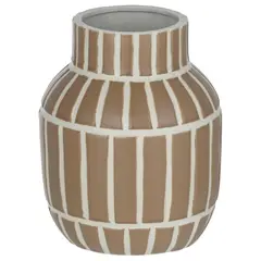 JUST HOME COLLECTION - Jarrón cerámica rayas 22 cm