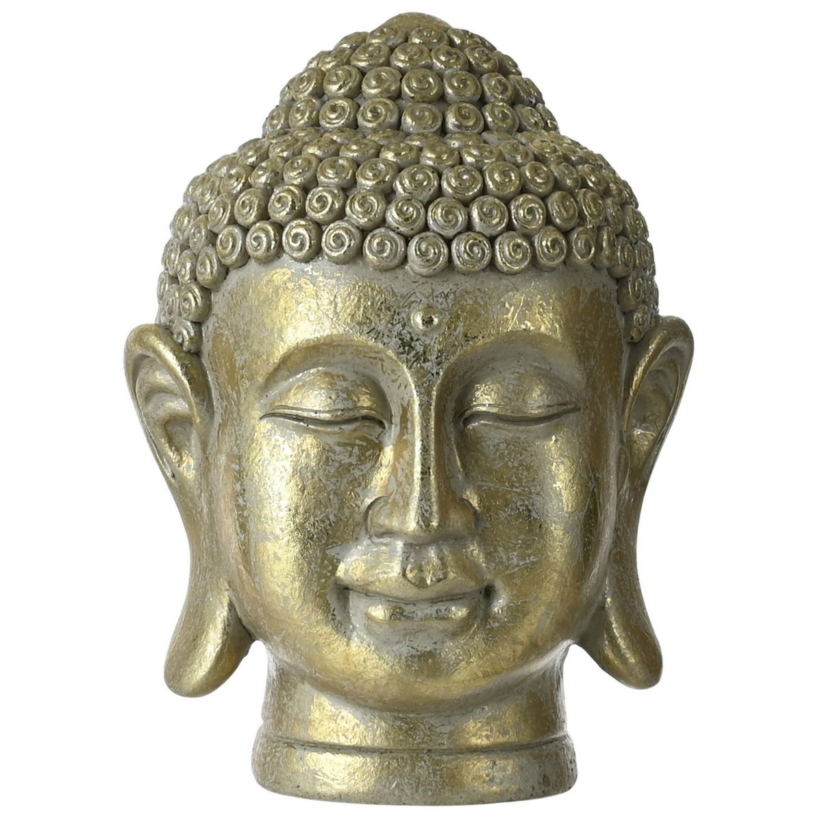 JUST HOME COLLECTION - Figura buda cabeza champagne 18 cm
